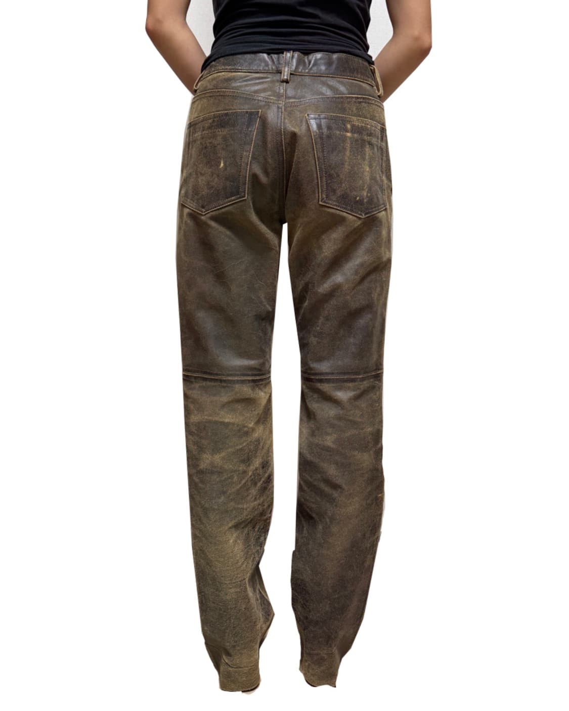 GAP 갭 스트레이트 레더 부츠컷 팬츠 상품이미지4