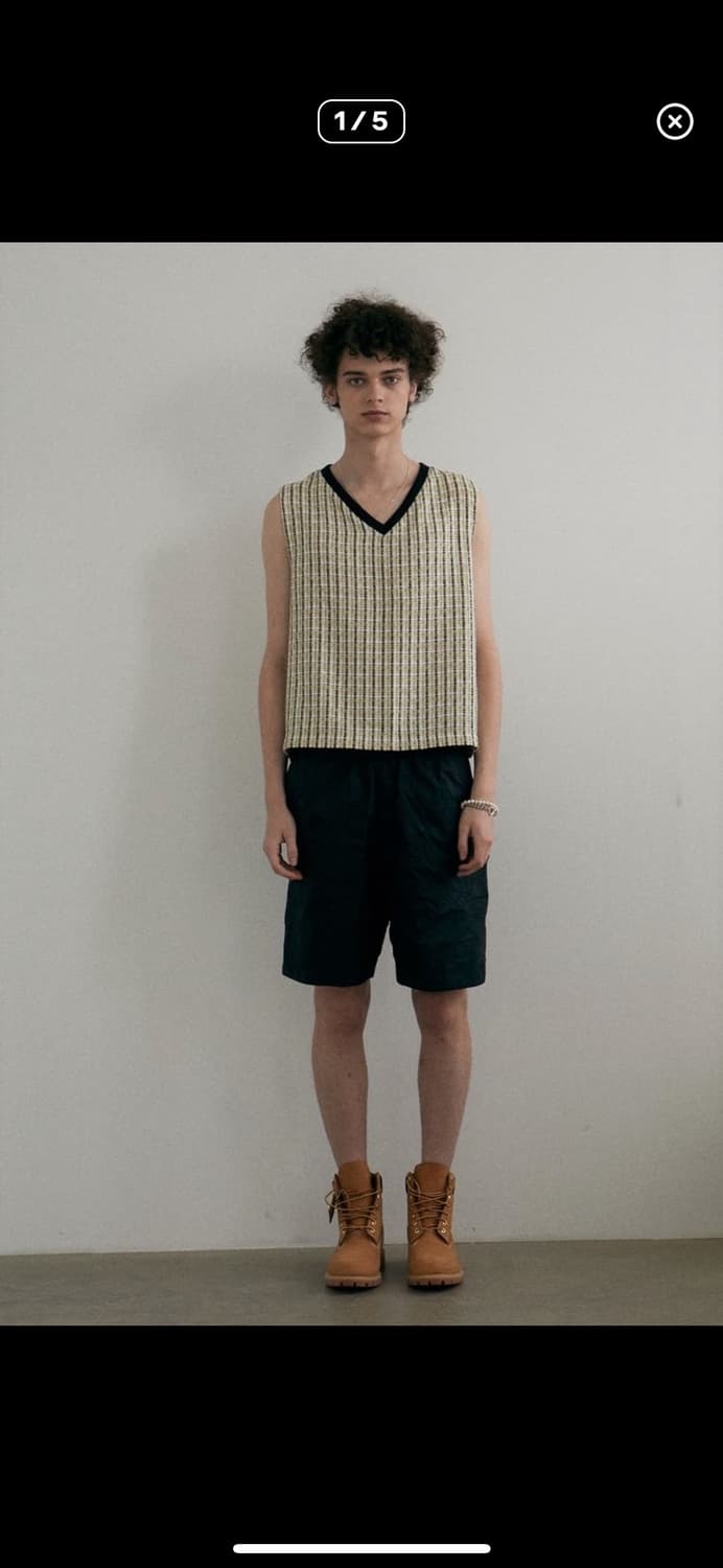 크러쉬어게인 트위드 베스트 상품이미지1