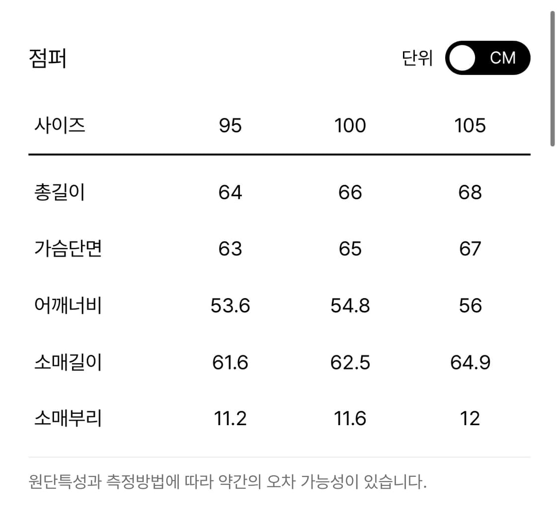 시스템옴므 볼륨집업패딩 100사이즈 상품이미지1