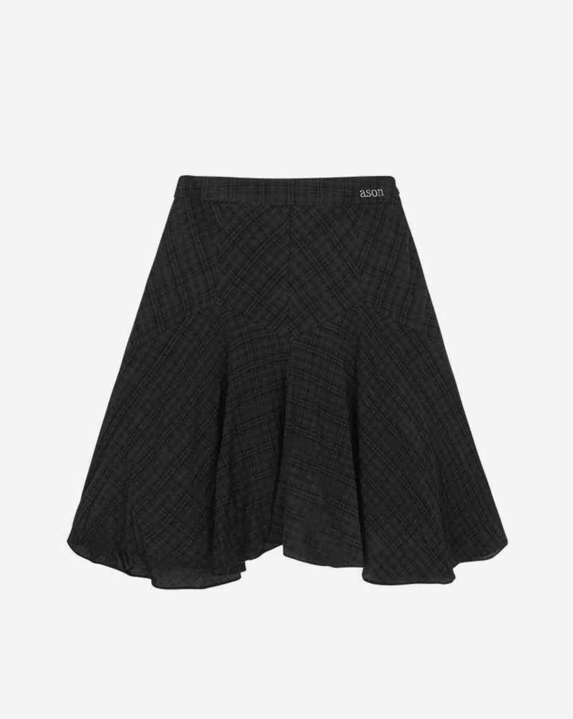 애즈온 런던 체크 미디스커트 블랙 팝니다 상품이미지2