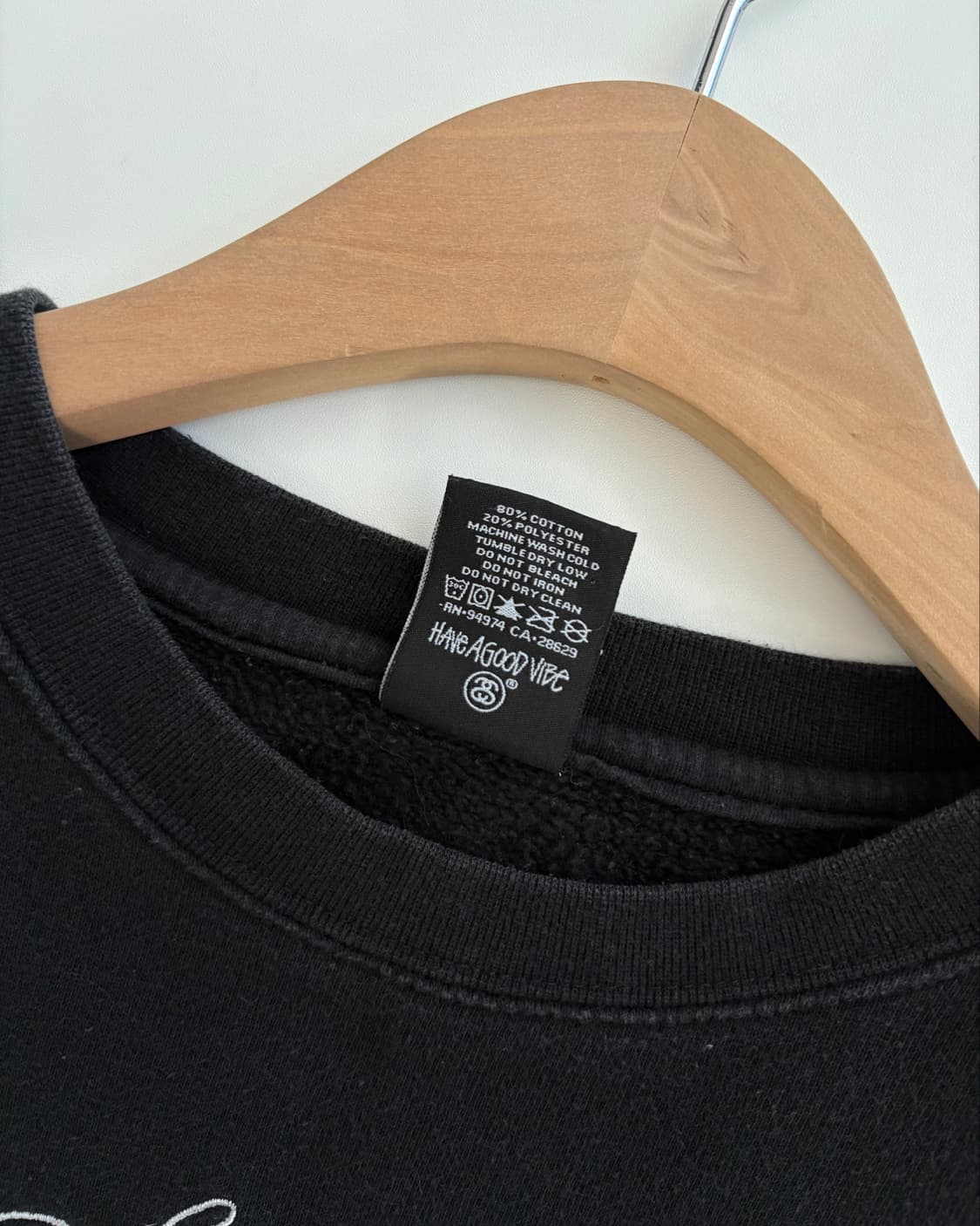Stussy 스투시 레터링로고 블랙컬러 스웻셔츠 맨투맨 상품이미지6
