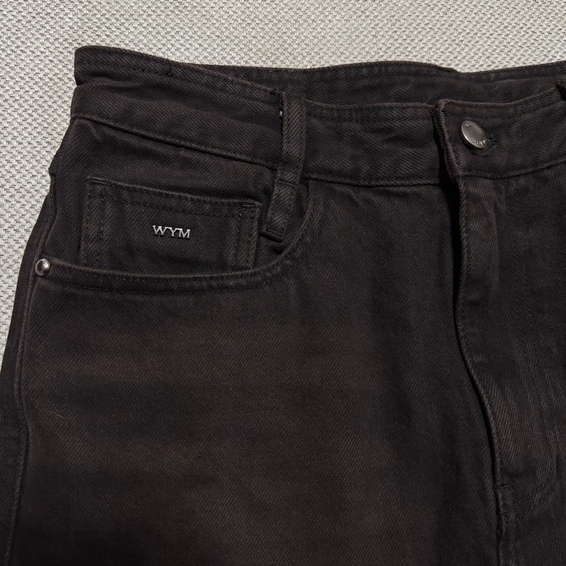 우영미 WYM 다크 브라운 데님 팬츠 상품이미지2