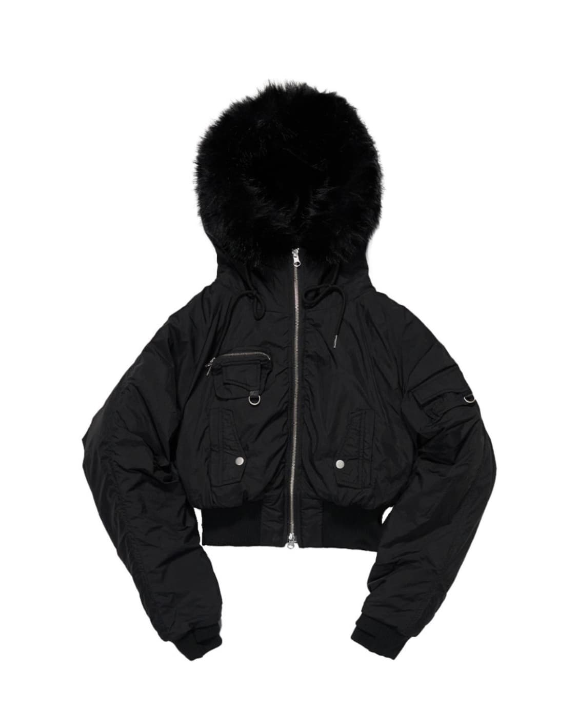 스키즘인듀싱HOODED PUFFER JACKET BLACK 상품이미지4