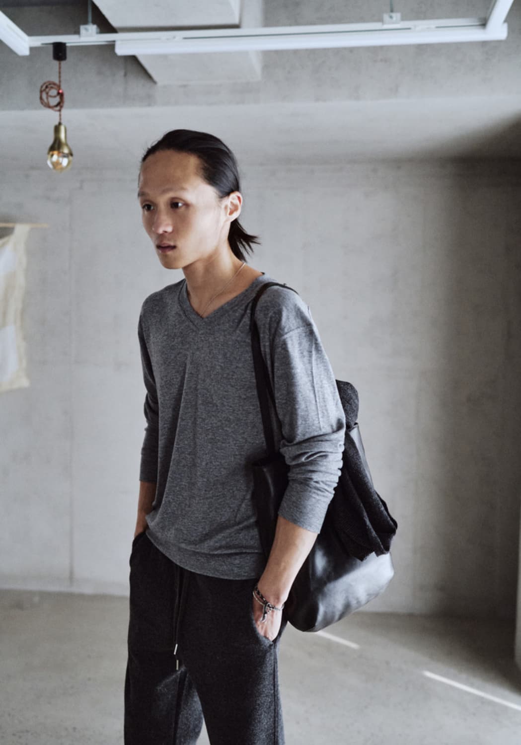 모노프리베 텍스쳐 v넥 슬리브  상품이미지1