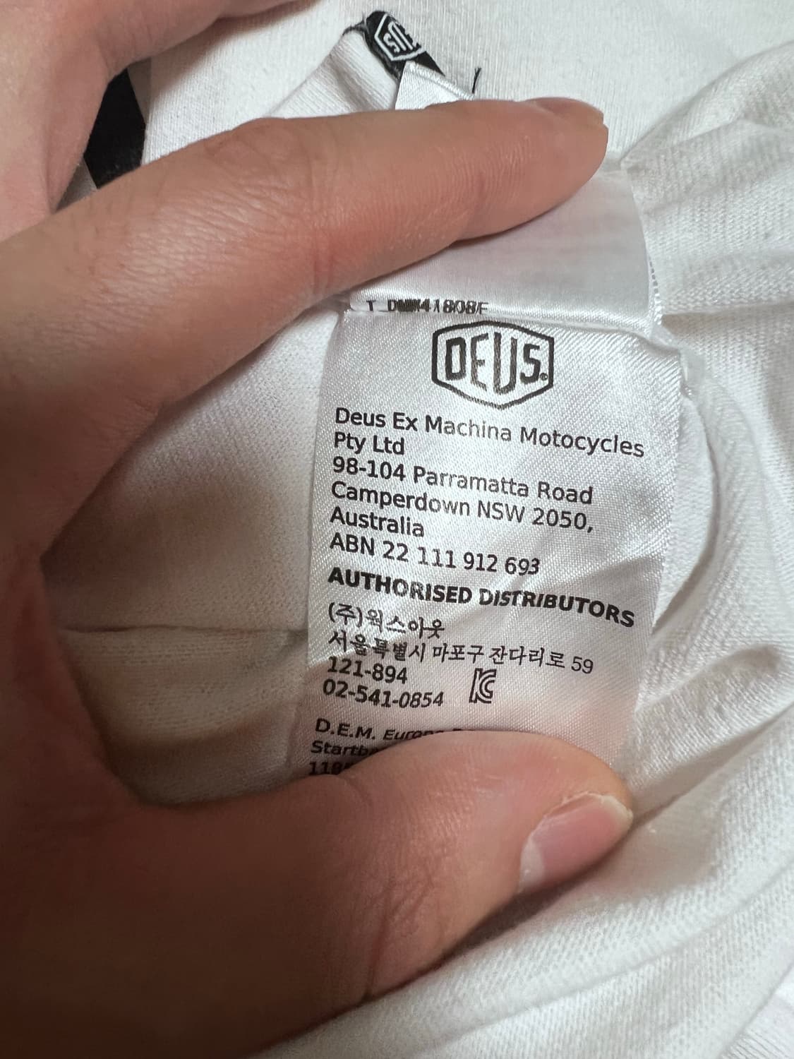 데우스 반팔 티셔츠 XL 상품이미지4