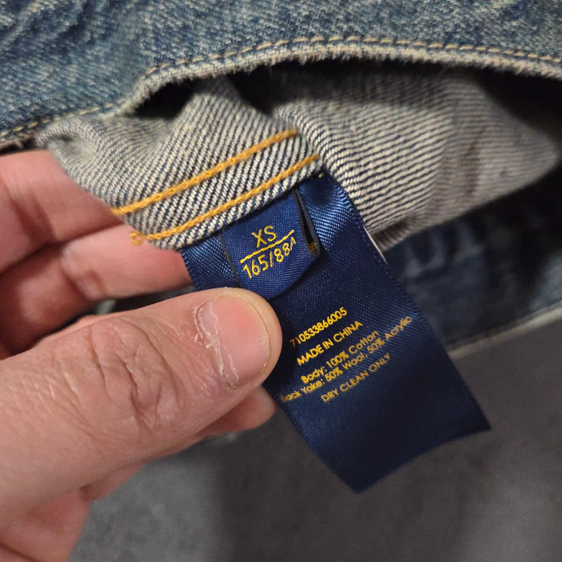 폴로 나바호 패치워크 디스트레스드 데님 자켓 xs 상품이미지9