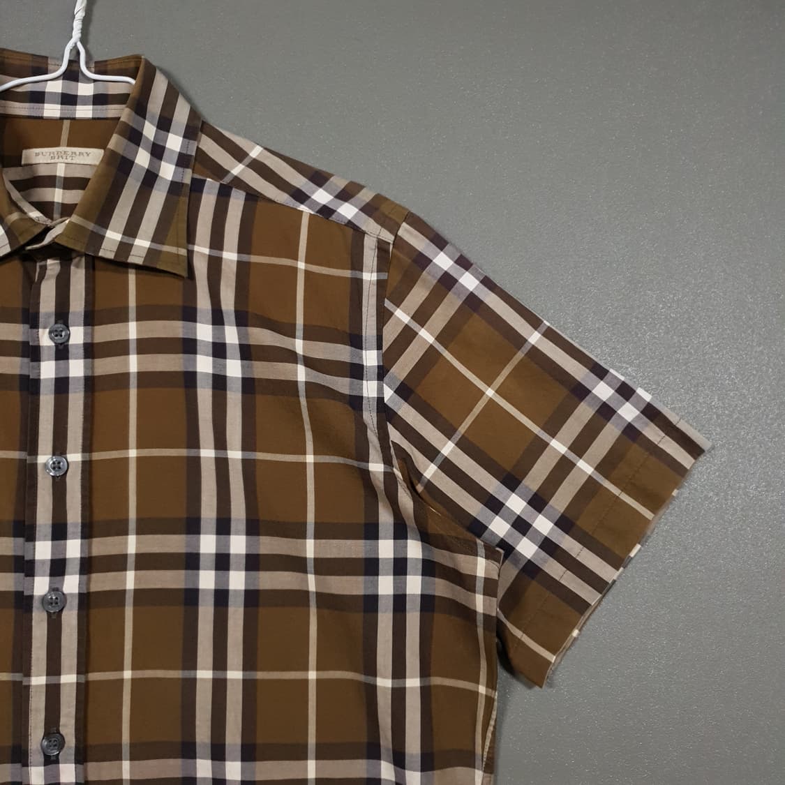 M) 정품 버버리 브릿 시그니처 노바체크 하프 반팔 셔츠 남방 상품이미지2