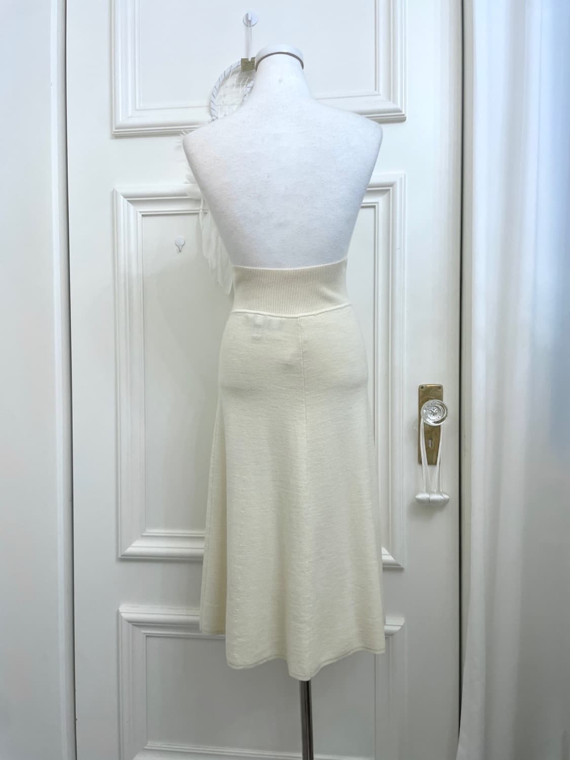 UNIQLO LEMAIRE ivory knit flare skirt 상품이미지3