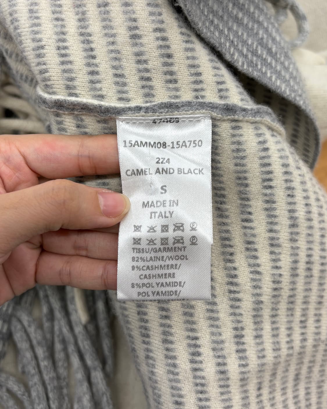 끌로에 그레이 프린지 울 캐시미어 케이프 코트 상품이미지8