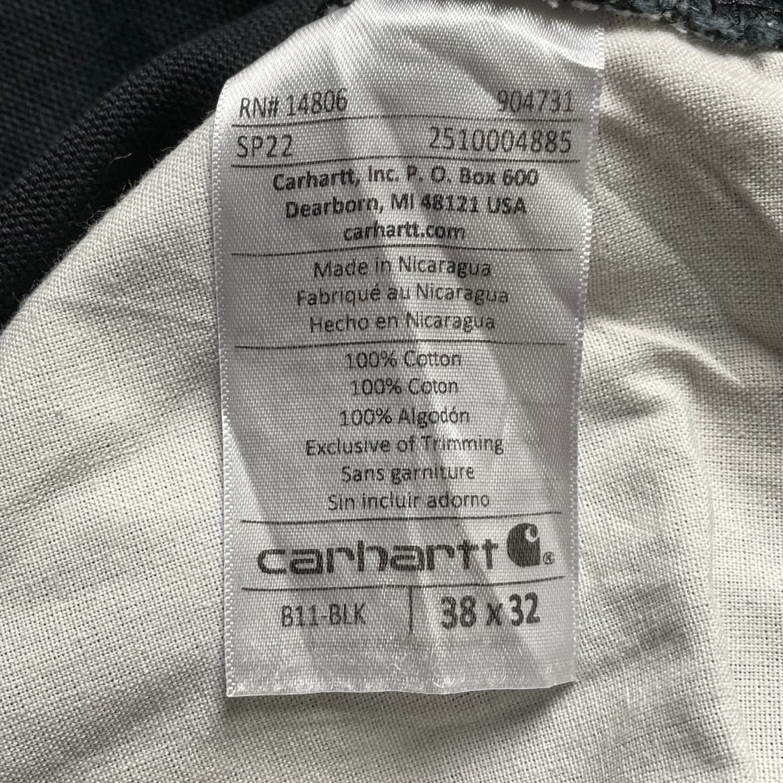 CARHARTT 칼하트 빈티지 블랙 싱글니 카펜터 팬츠 상품이미지8