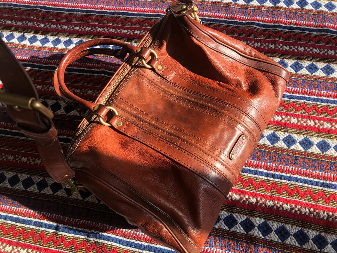 프라이 브라운 레더 보스턴백 상품이미지7