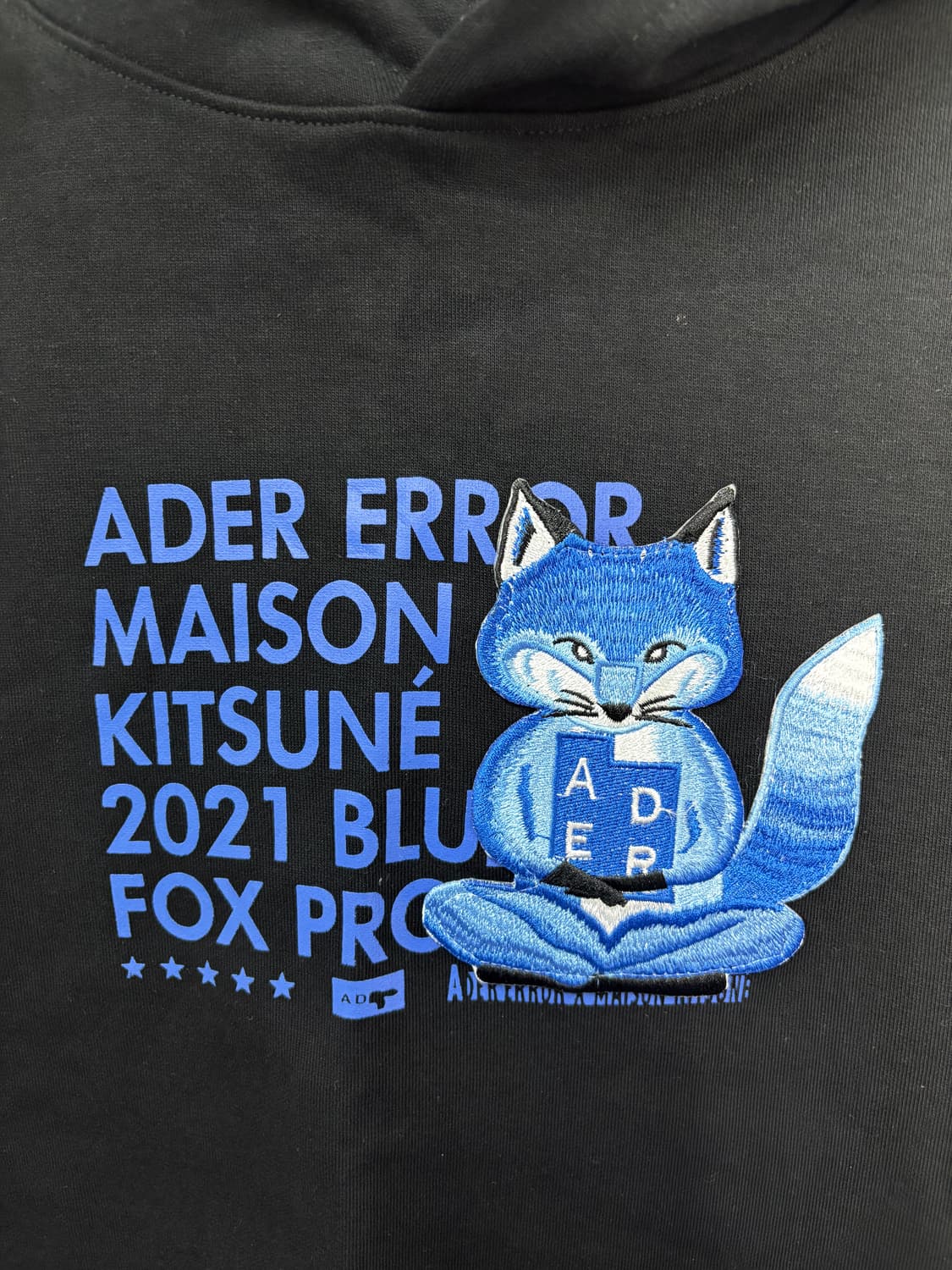 메종키츠네 X 아더에러 메디테이션 폭스 후드 블랙A3819 상품이미지3
