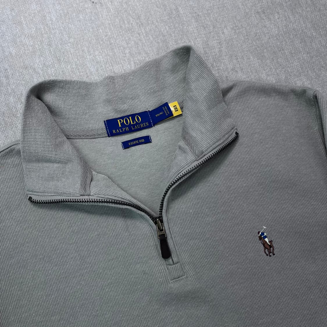 95 폴로랄프로렌 신형 화이트 베이지 니트 반집업 상품이미지2