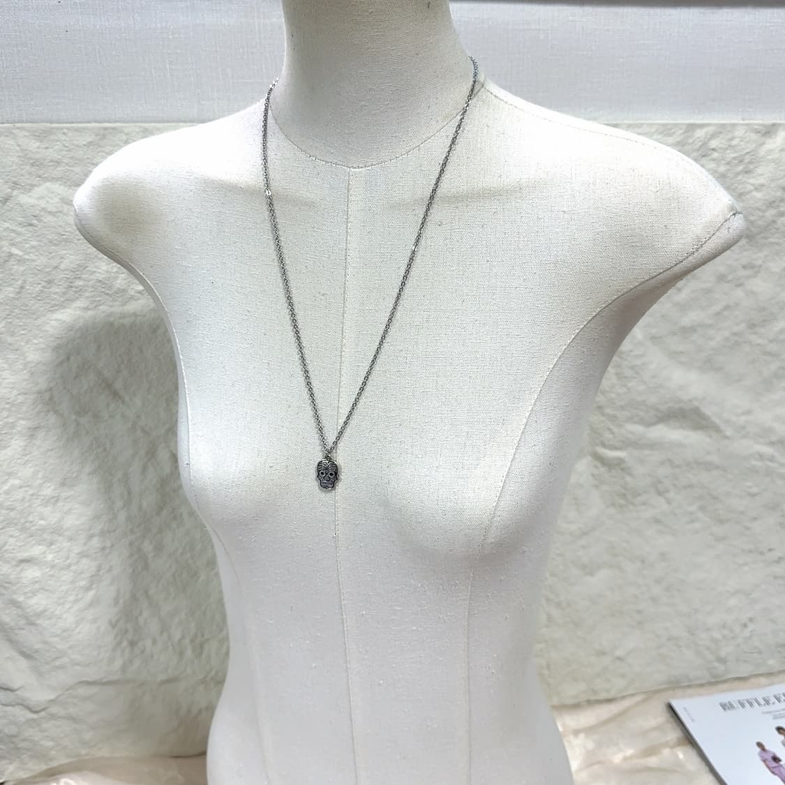 빈티지 고딕 해골 목걸이 상품이미지1