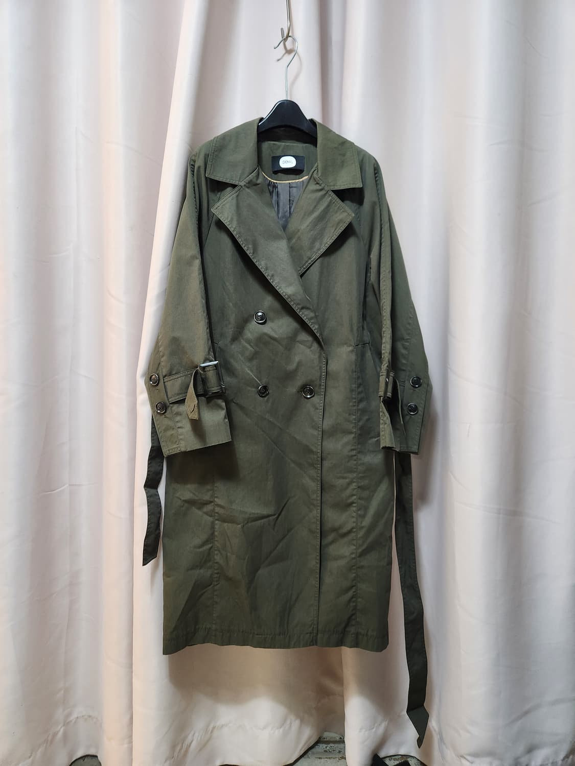 듀엘 카키색 롱 트렌치코트 상품이미지2