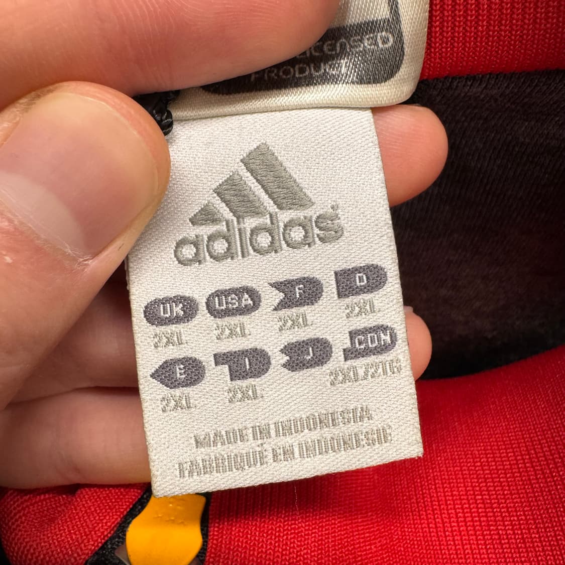 00s 아디다스 독일 월드컵 트랙자켓 전면 로고 포인트 레드 상품이미지7