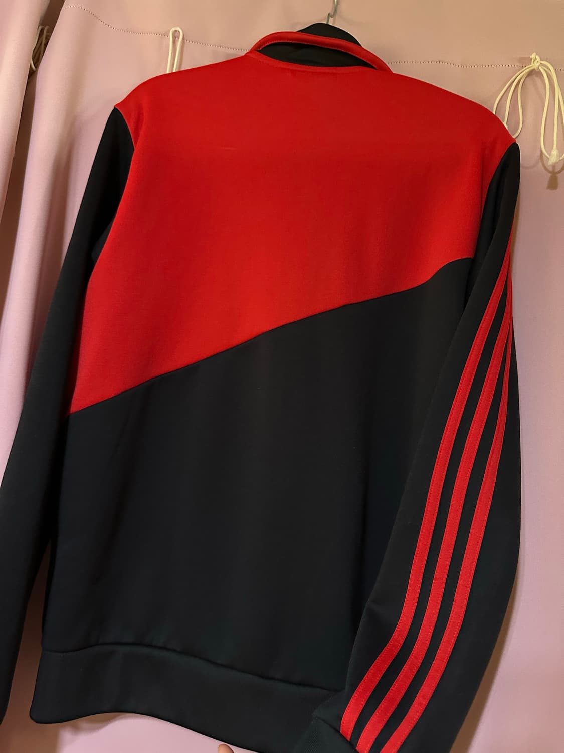 아디다스 져지 아디다스 AC밀란 트랙탑 아디다스삼선 레드 집업 블랙 레드 상품이미지3