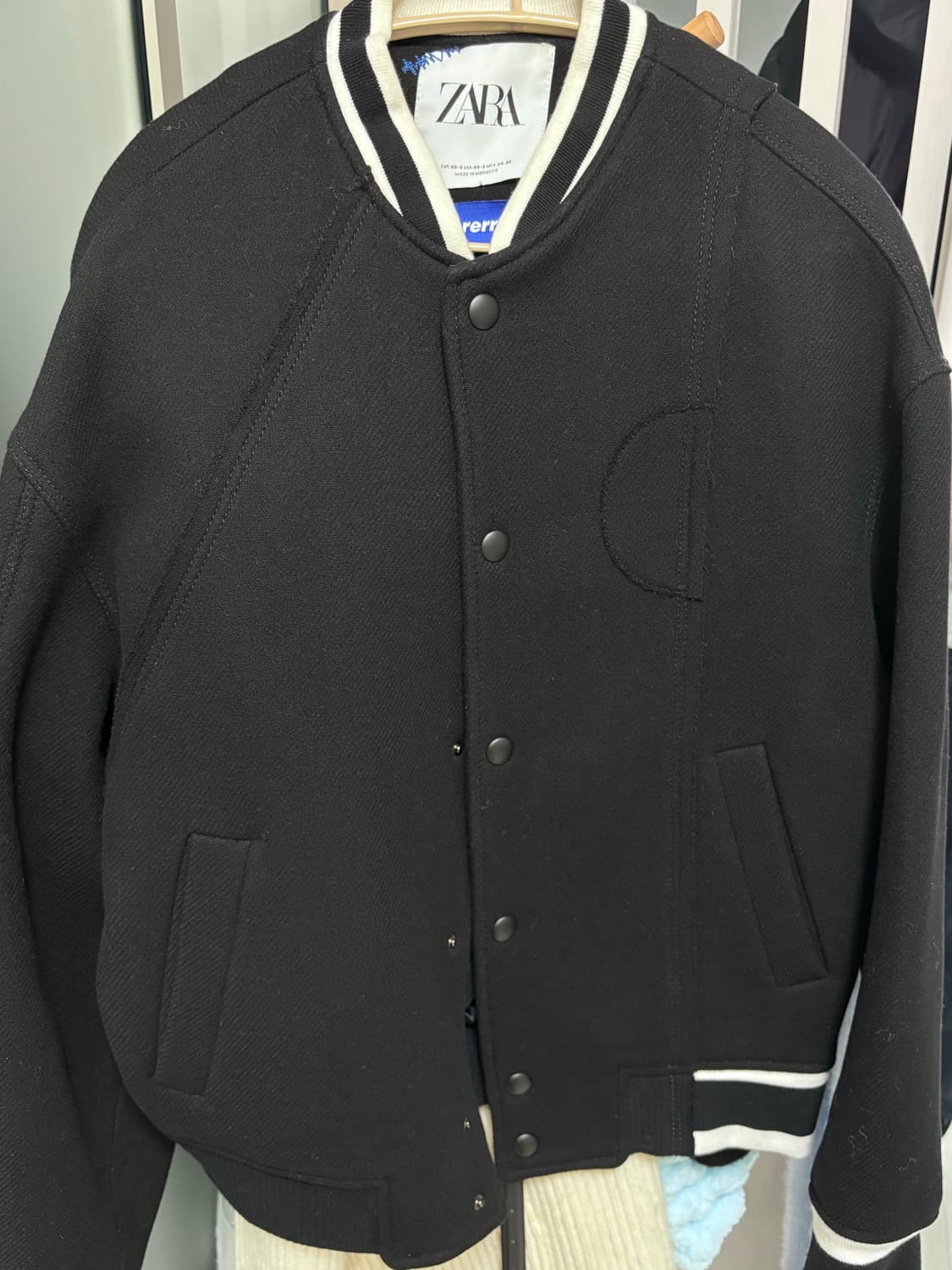 자라x아더에러 자더에러 울 블렌드 봄버 블랙 xs-s 상품이미지5