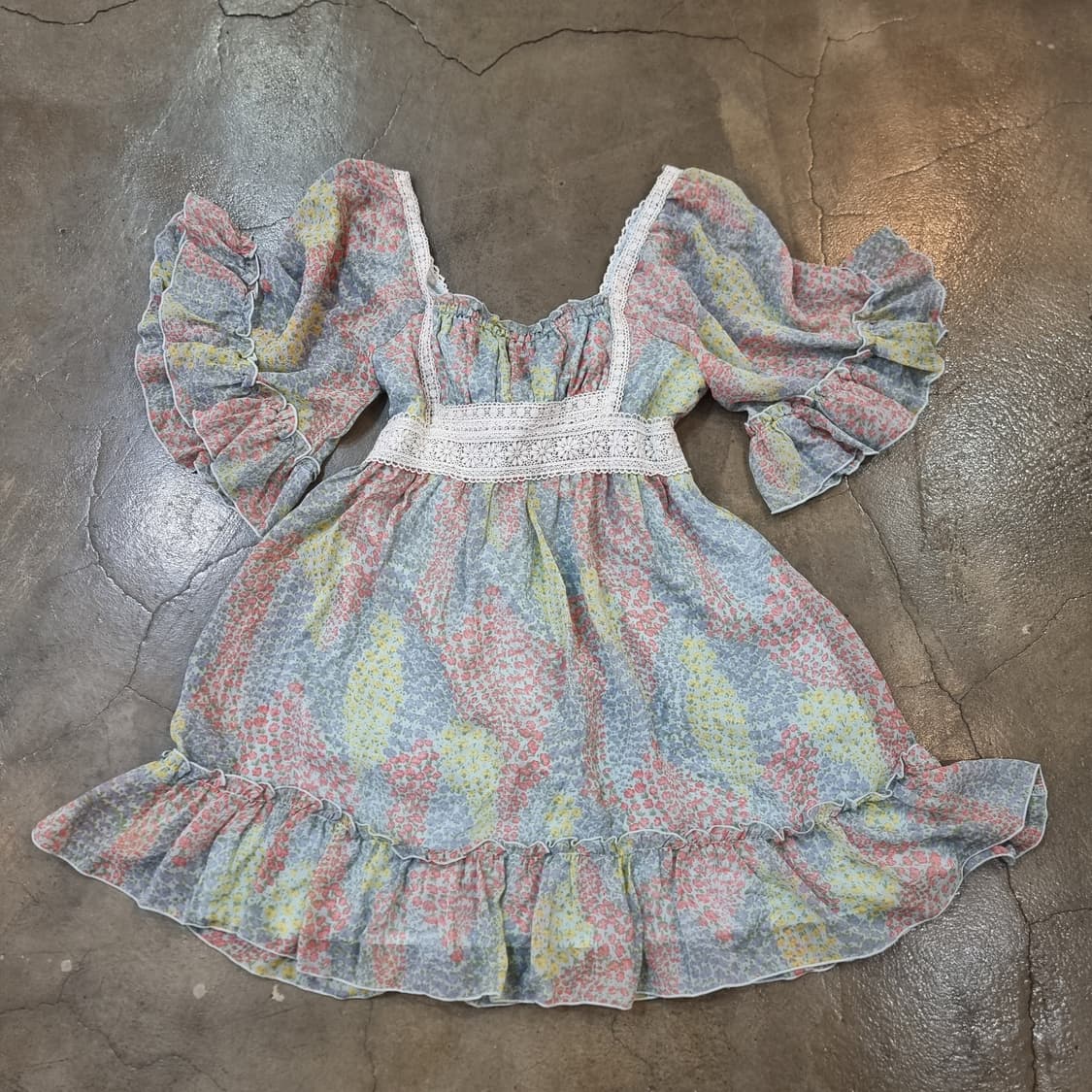 Liz Lisa 리즈리사 빈티지 오프숄더 플라워 원피스 상품이미지5