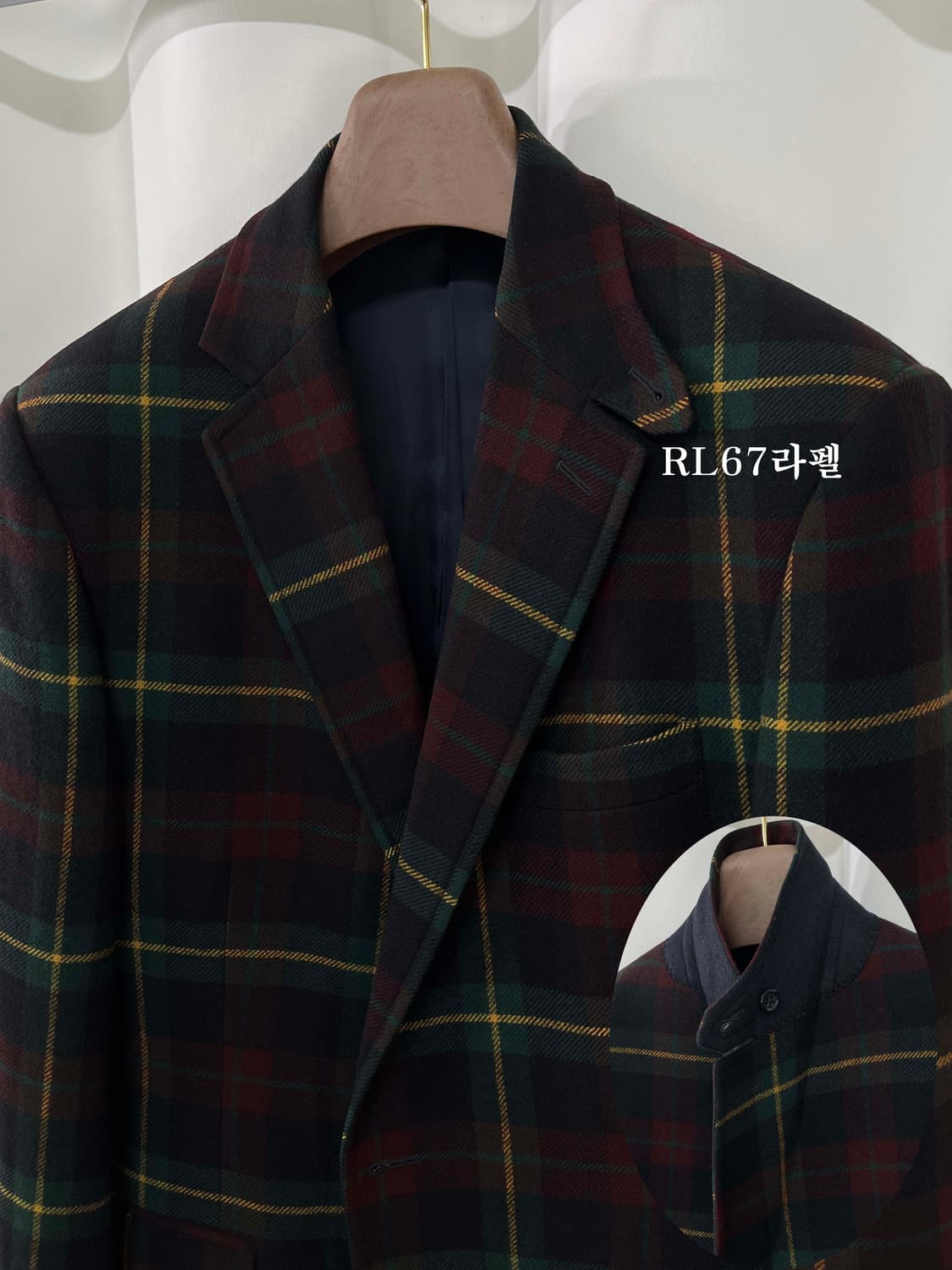 폴로 랄프로렌 RL67 이태리 캐시미어 플래드 스포츠코트 자켓 상품이미지4