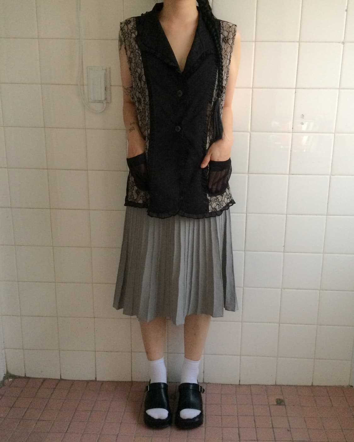 Flower pattern layer vest 상품이미지1