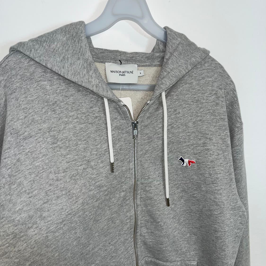 Maison Kitsuné grey hoodie zip-up 상품이미지5