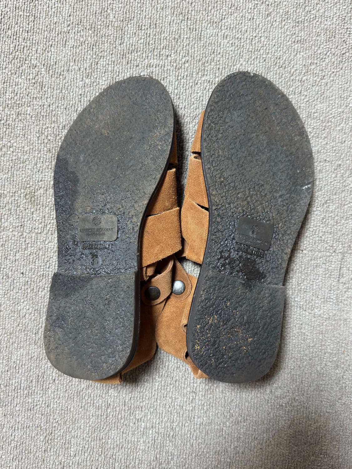 안티치로마노 이탈리아 스웨이드 피셔맨 샌들 36 상품이미지3