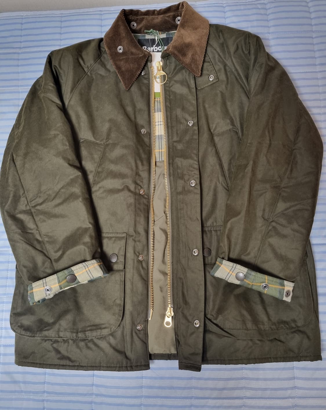 바버 프릭스스토어 별주 논왁스자켓 비데일 인슐레이션 38사이즈 상품이미지1