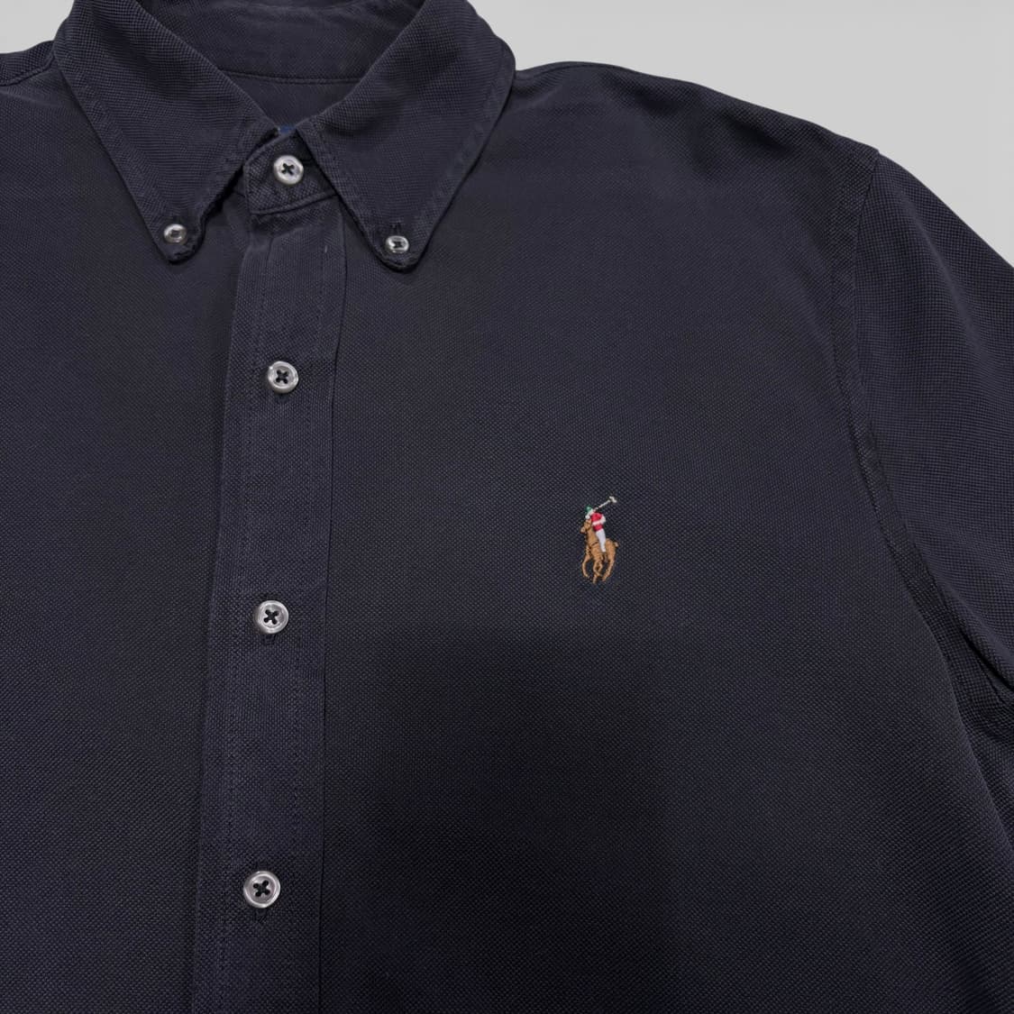 S 폴로 랄프로렌 블랙 니트옥스포드 셔츠 상품이미지3