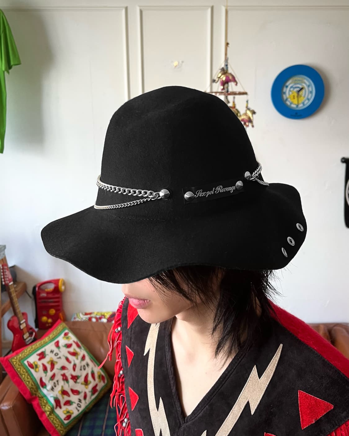 2000s Sex Pot ReVenGe Gothic Pedora Hat 상품이미지3