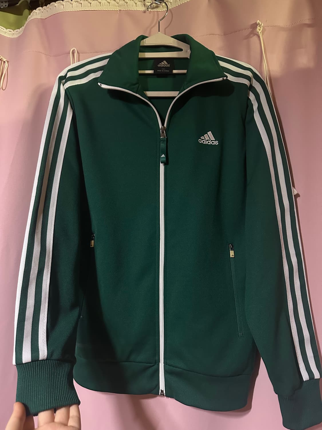 아디다스져지 아디다스 삼선 그린 트랙탑 아디다스 초록 져지 집업 90 상품이미지1