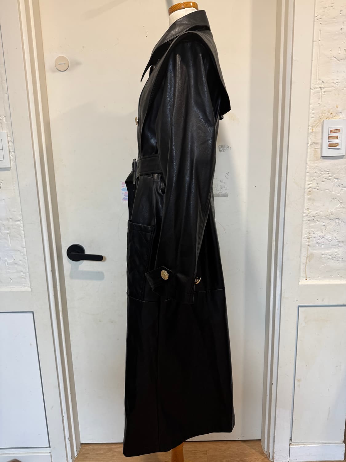 줄로그 레더 맥시 코트 상품이미지5