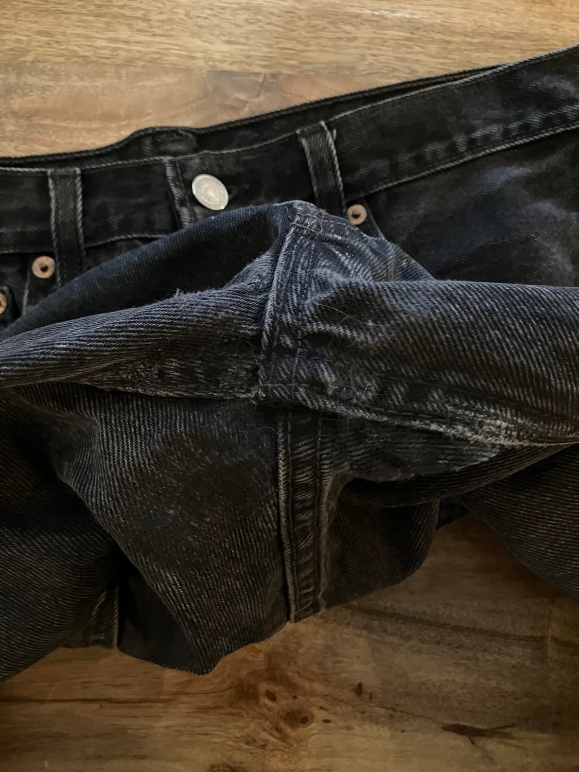 90s USA 빈티지 리바이스 501 블랙 데님 팬츠 상품이미지8