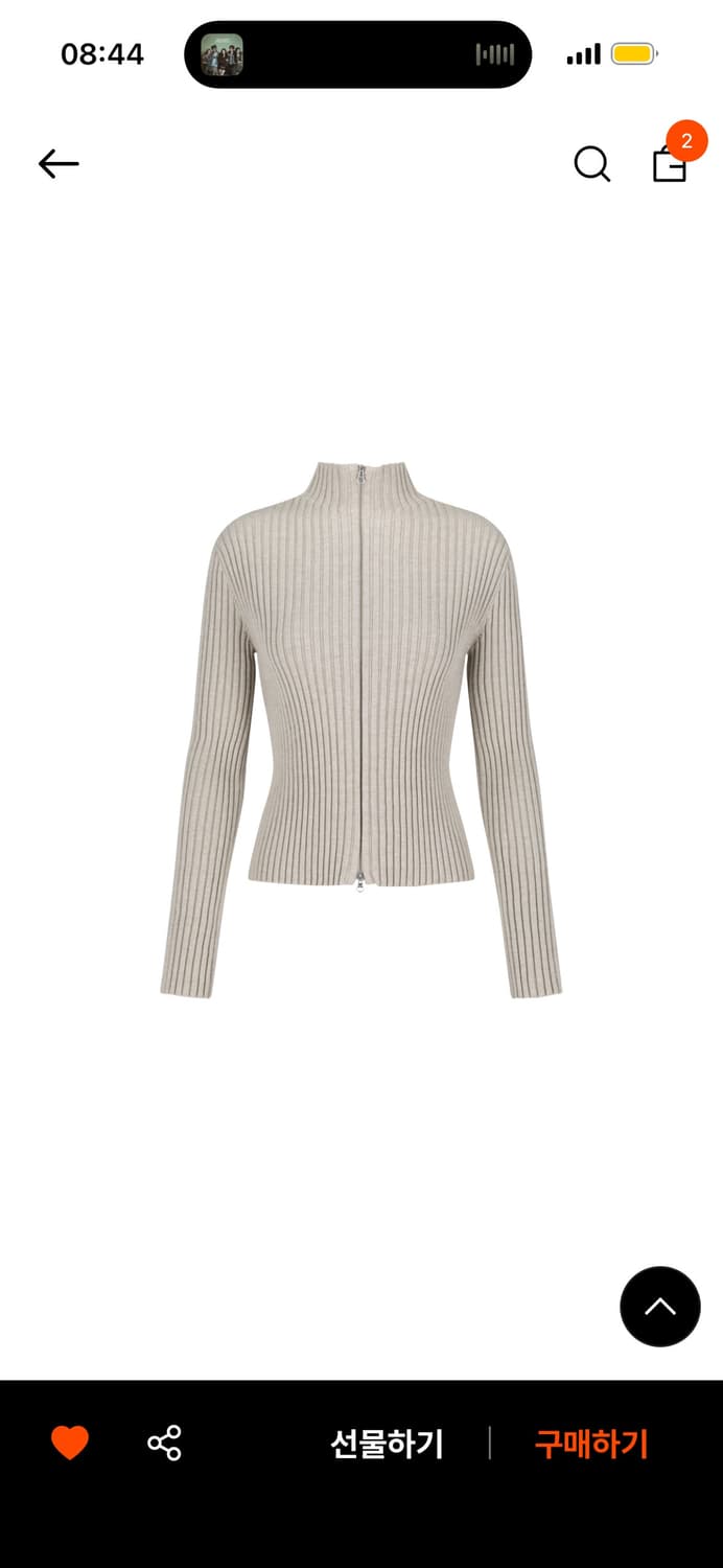 아모멘토 ribbed high neck zip up 상품이미지1