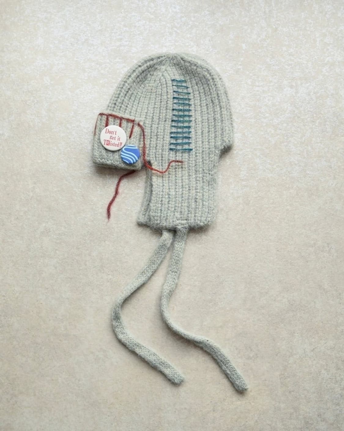 TΣist STITCH EAR FLAPS KNIT CAP Gray 상품이미지1