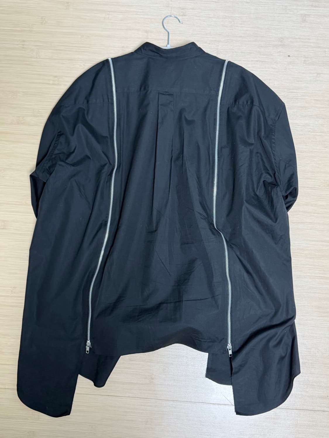 꼼데가르송 블랙 집업 패널 셔츠 (사용감 거의 없음) 상품이미지4