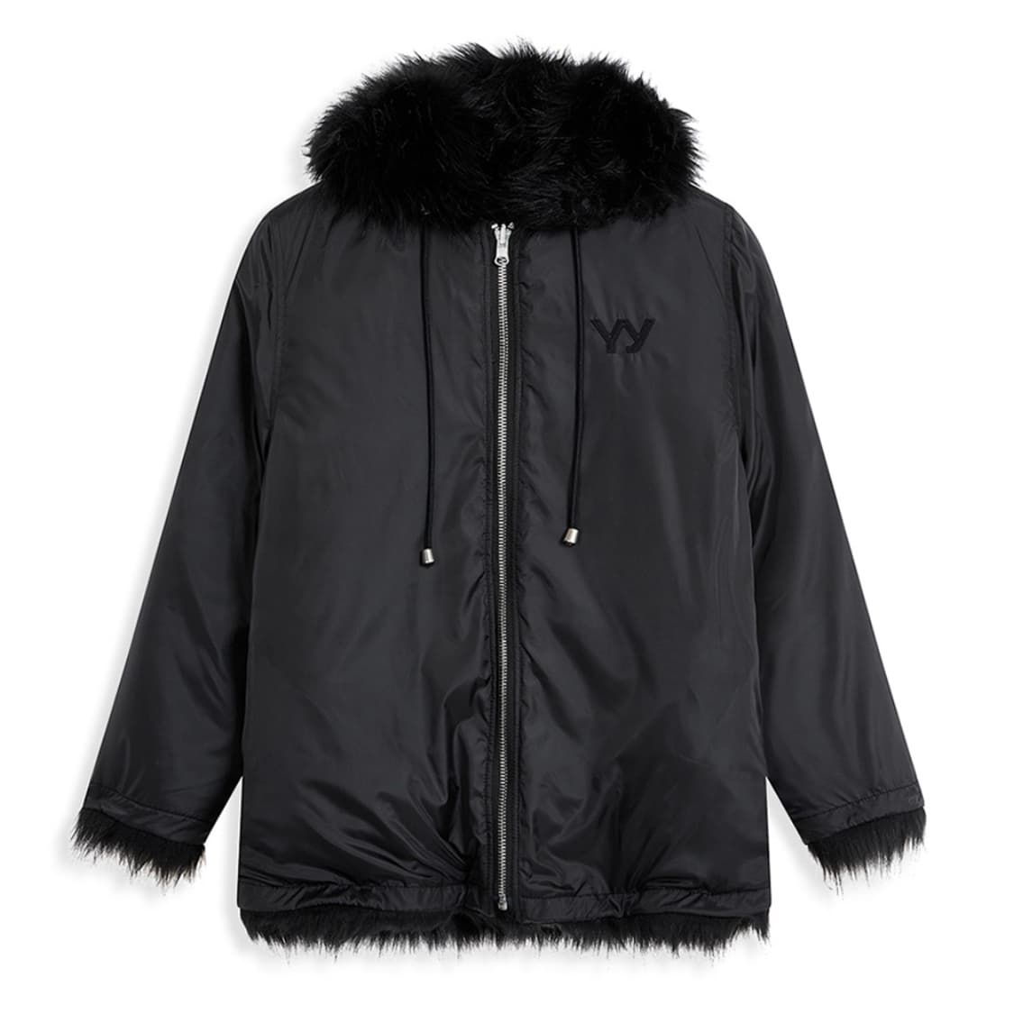 [OPENYY] 오픈와이와이 리버시블 퍼 후드자켓 #BLACK 상품이미지6