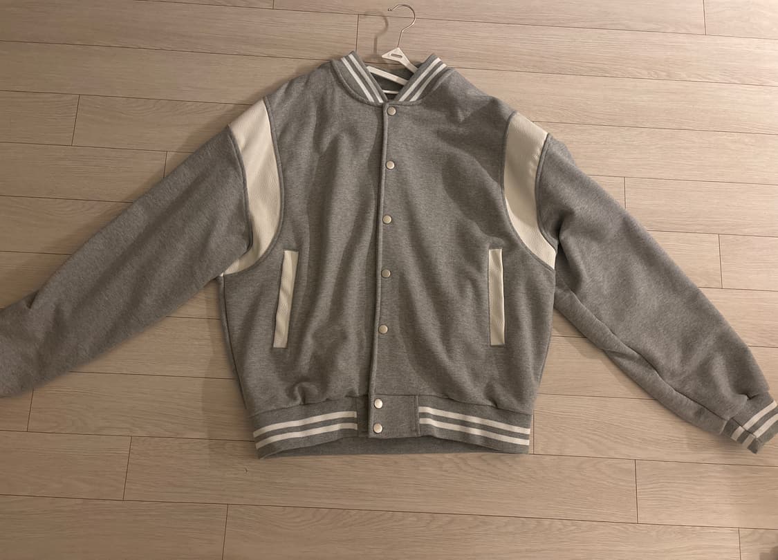 그레이 야구점퍼 바시티자켓 상품이미지1