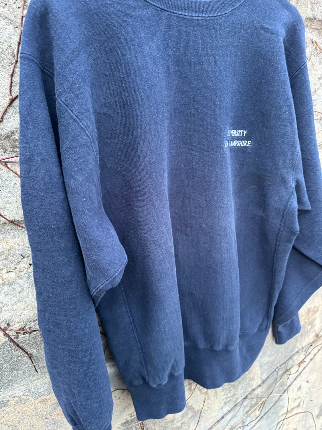 90s 챔피온 빈티지 리버스위브 대학로고 스웻 셔츠 맨투맨 네이비 상품이미지5