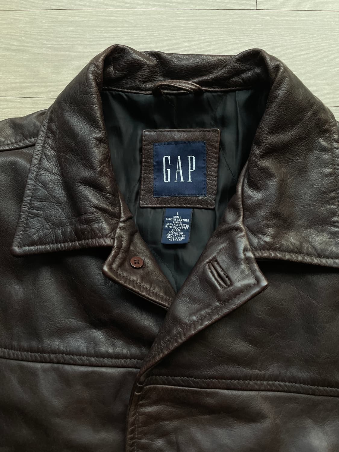 90s 올드갭 레더 카코트 브라운 gap carcoat 상품이미지3