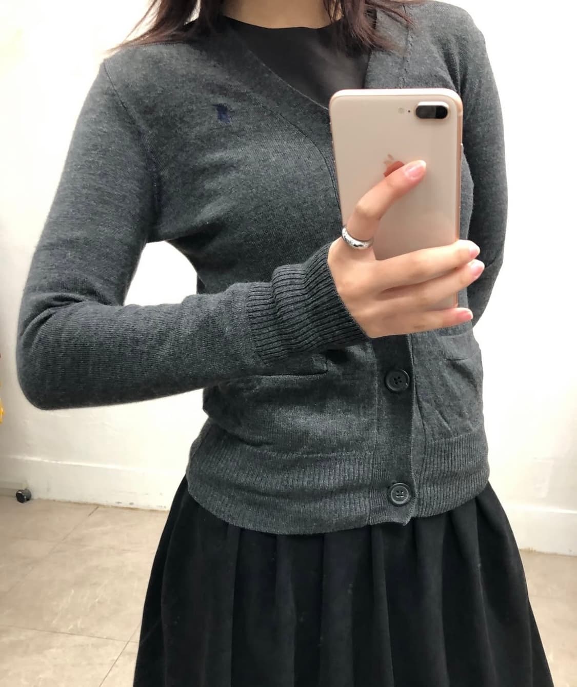 폴로 브이넥 가디건 상품이미지1