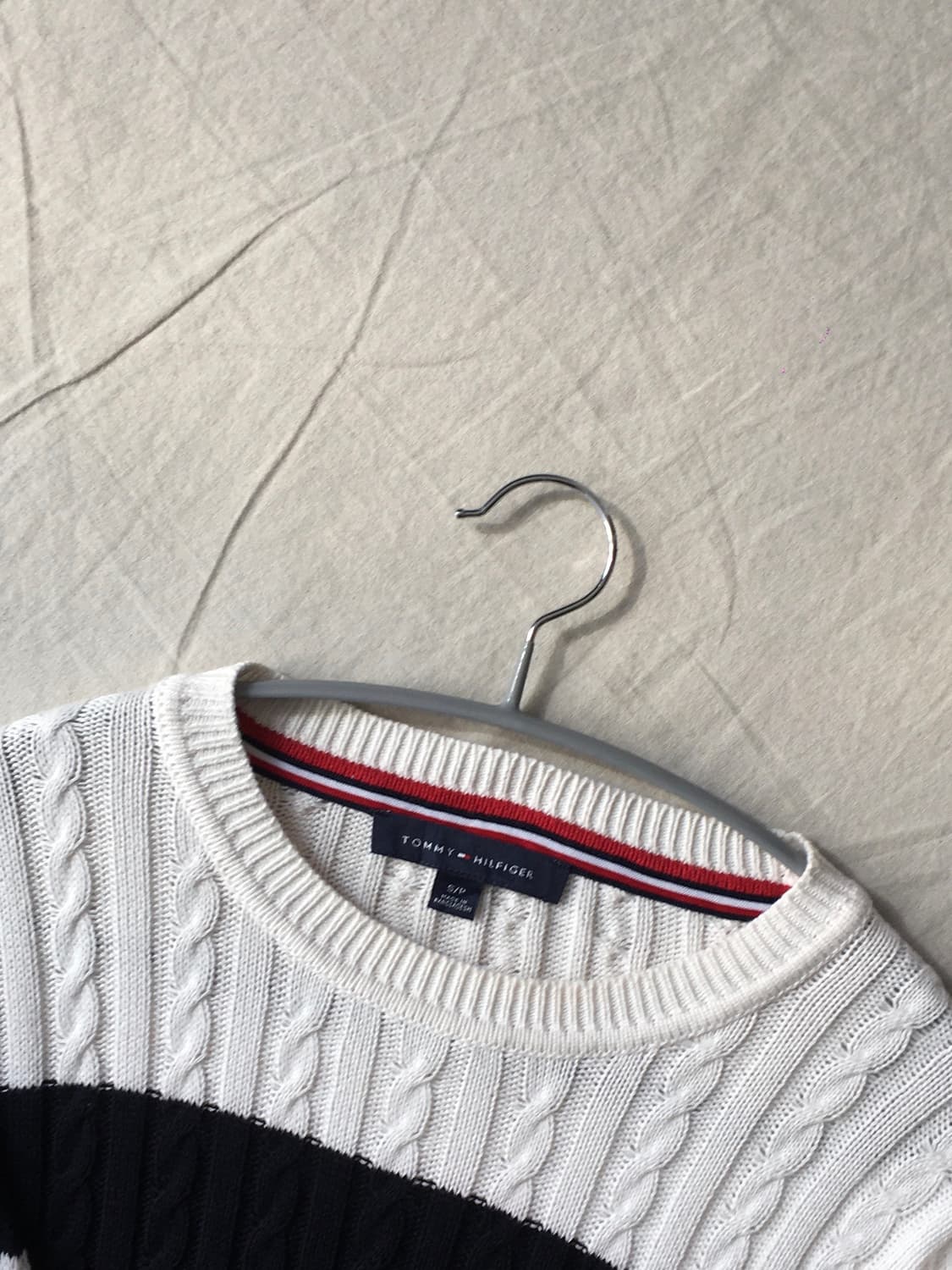 타미힐피거 배색 케이블니트 상품이미지4