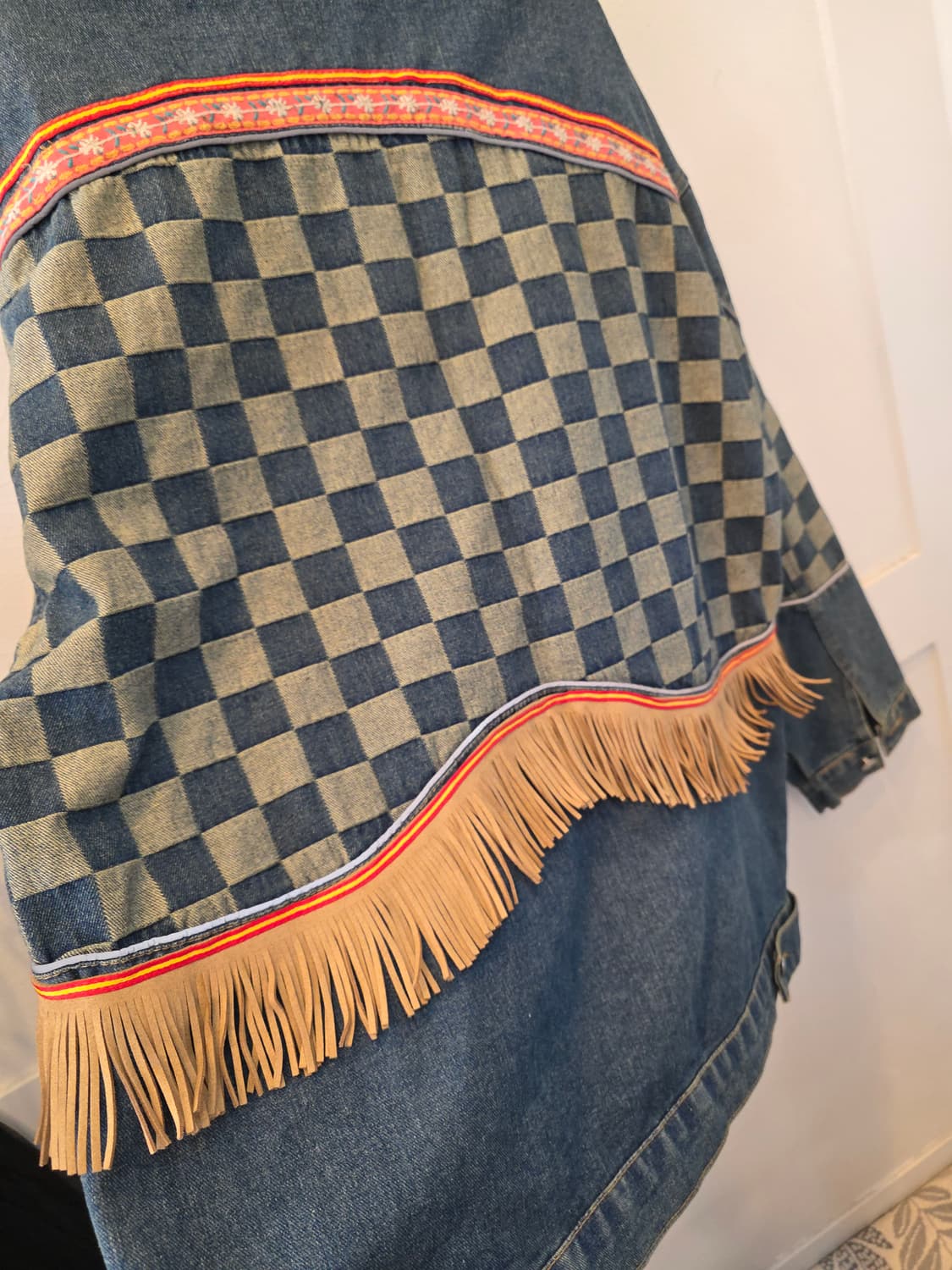 빈티지 데님 청자켓 프린지 디테일 상품이미지6