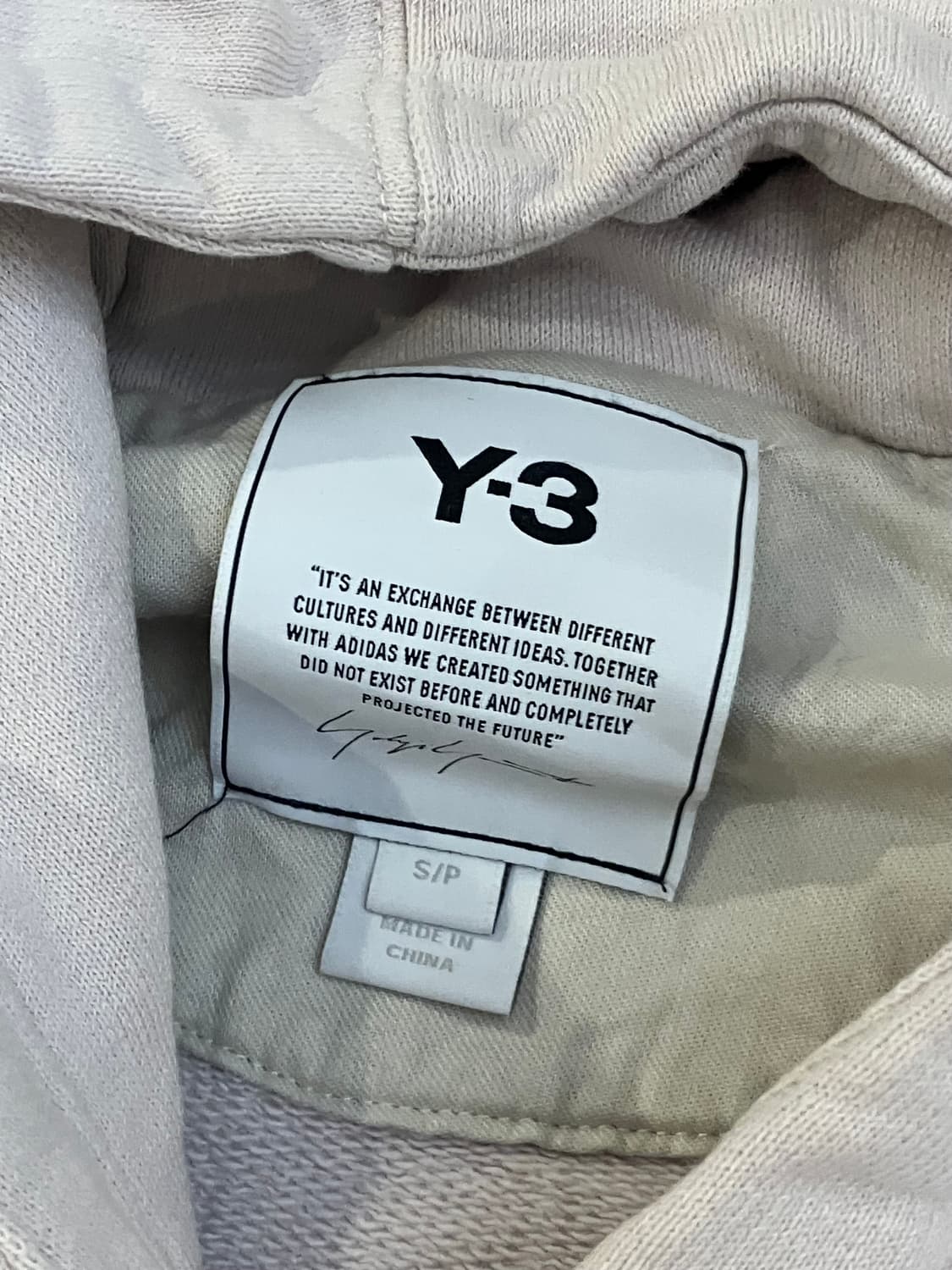 Y-3 아디다스 X 요지야마모토 후드티 아이보리 상품이미지4