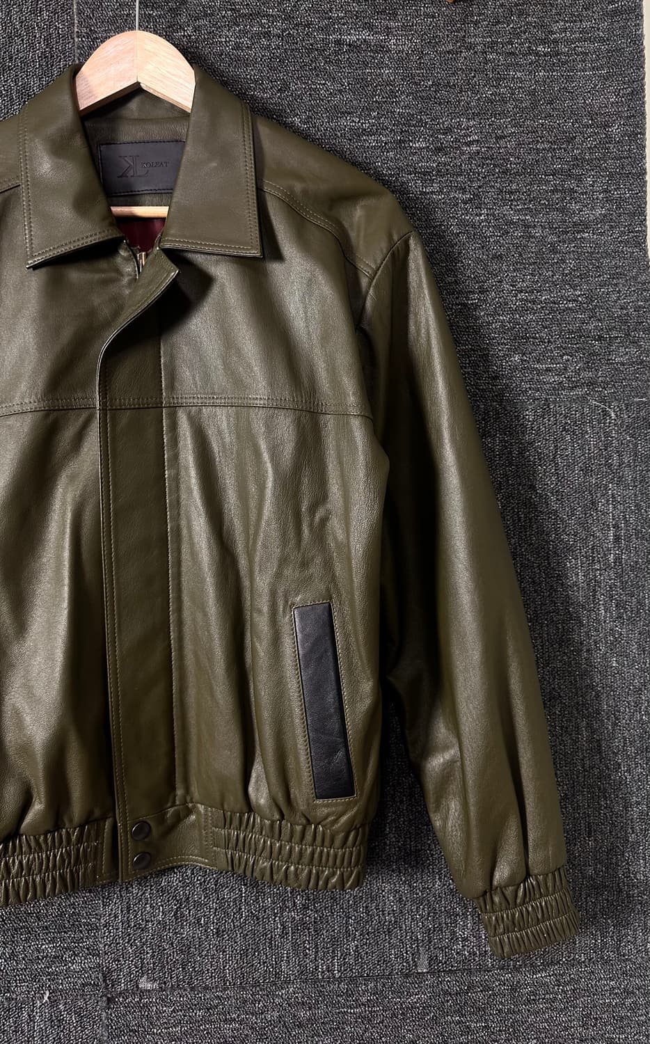 KOLEAT 카키 양가죽 자켓 남녀공용 상품이미지4
