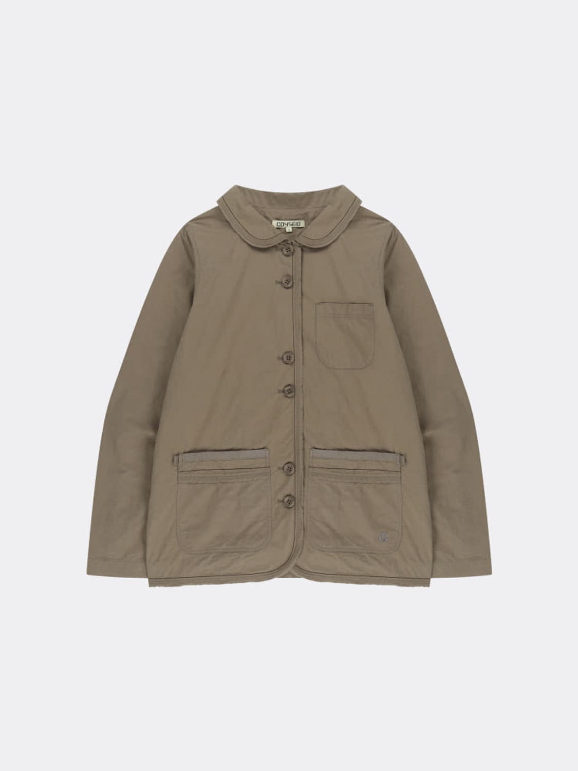 Coyseio raw edge cotton jacket ash brown 상품이미지1