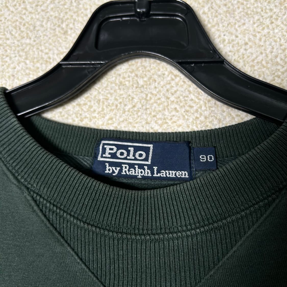 (M) 90s 폴로 랄프로렌 P 로고 딥그린 맨투맨 상품이미지6