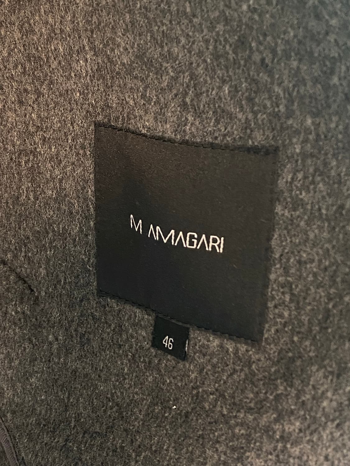 마마가리 건플랩 랩코트 차콜 46 사이즈 상품이미지5