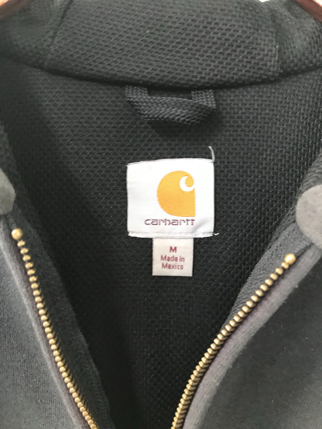 칼하트 자수로고 써멀 차콜 후드집업 상품이미지6