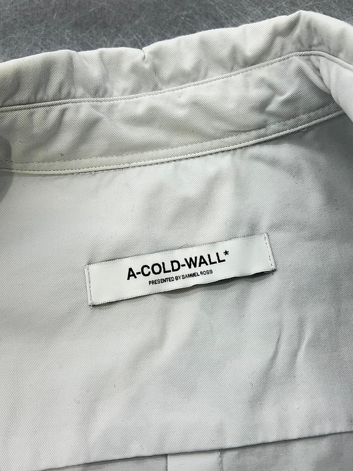 어콜드월 21fw 화이트 프로젝션 오버 셔츠 상품이미지7